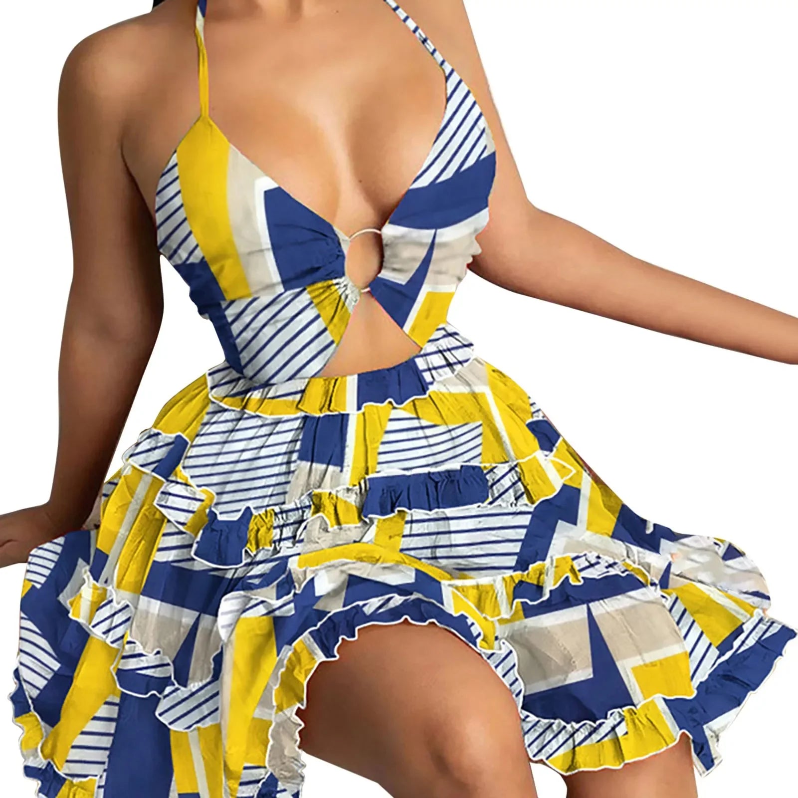 Robe élégante de luxe pour femmes, tenue d'été décontractée, débardeur sans manches, longueur aux genoux, Mini robes élégantes Para Mujeres